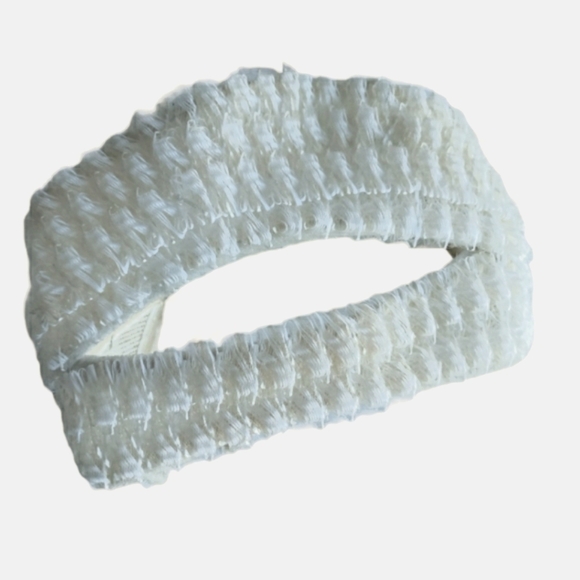 HEADBAND HALF HAT 1950 Horsehair Braid Vintage Ivory White Fascinator Headpiece - Picture 5 of 10